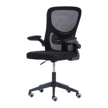 Imagem de Cadeira Escritório Basic Diretor Tela Mesh Preta Giratória Altura Ajustável - Waw Design