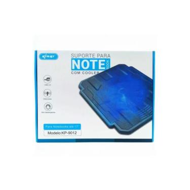 Imagem de Suporte Notebook Até 17 Polegadas Com Cooler E Led Kp-9012 Azul