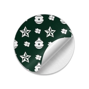 Imagem de Ladrilho Decorativo de Cerâmica com Estampa Natalina em Fundo de Inverno