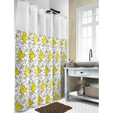 Imagem de Cortina de Box Banheiro Vinil com Ganchos – Cortina para Box Impermeável e Fácil de Limpar (SAIA PATINHOS)