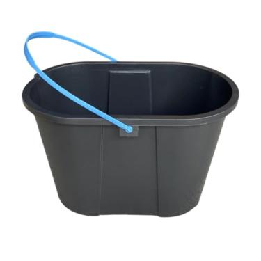 Imagem de Balde Oval 10 Litros - Com Alça Reforçada Para Limpeza, Organização E Uso Geral (Preto)