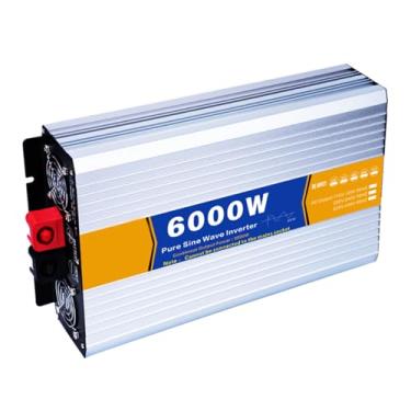 Imagem de 12V to 220V 50HZ,Inversor de Energia de 6000 Watt, Carro/Casa 12V 24V 48V 60V DC para 110V 220V AC, com Ecrã LED, Duas Tomadas AC, Dois Ventiladores Inteligentes, Adequado para Casa
