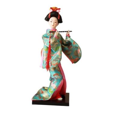 Imagem de Fxzqgnh Boneca Gueixa Japonesa Asiática em Quimono, Item de Colecionador, Peça única, Tradicional, 23 Cm de Altura, Decoração de Mesa para Casa, Style D, Tamanho real
