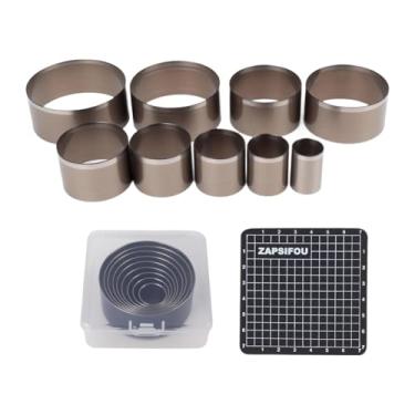 Imagem de Nishiyuenyi Conjunto de 9 Peças de Cortadores Circulares para Couro, com Estojo de Armazenamento, Ferramenta de Perfuração Fácil de Usar para Joalheiros.