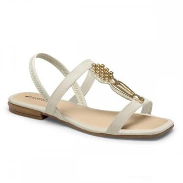 Imagem de Sandalia Mississipi Mf311 Rasteira Feminino, Off white, 36