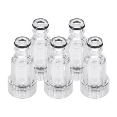 Imagem de PATIKIL 5 peças de adaptador de mangueira de lavadora de pressão, ferramenta de substituição de filtro de entrada de água transparente de 3,5 cm para pátio de jardim