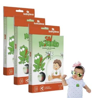 Imagem de Kit 3 un Sai Mosquito Repelente Natural Adesivo Babydeas
