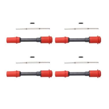 Imagem de TRQ Conjunto de bota de bobina de ignição vermelho desempenho compatível com Ford Escape 2014-2019 Fiesta 2013-2014 Fusion 2014-2016 Transit Connect 2013-2016