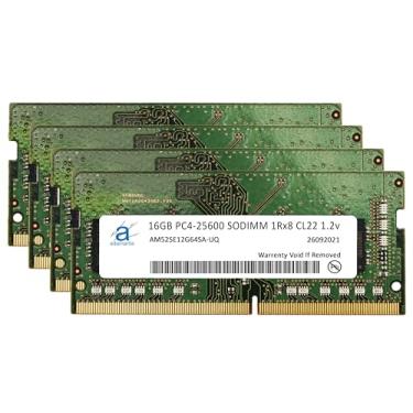 Imagem de Adamanta 64 GB (4 x 16 GB) compatível com Dell Alienware, Inspiron, Latitude, Precision, Vostro DDR4 3200MHz PC4-25600 SODIMM 1Rx8 CL22 1.2v Atualização P/N: SNP1CXP8C/16G