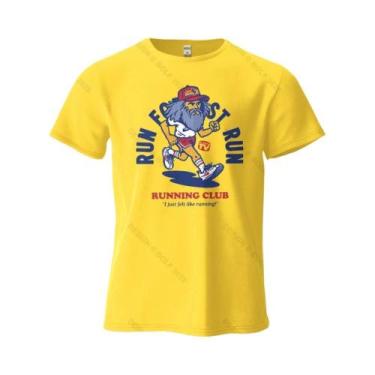 Imagem de Camiseta Gráfica Oversized De Algodão Para Corrida Masculina, Tops De 