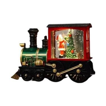 Imagem de Caixa De Música Com Lantejoulas De Natal Papai Noel E Boneco De Neve, 