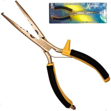 Imagem de Alicate Pesca Split Ring Bico Fino Longo Com Trava 9 Polegadas Para Pe