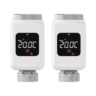Imagem de Válvula Termostática Inteligente WiFi TRV Programável Controle Remoto 