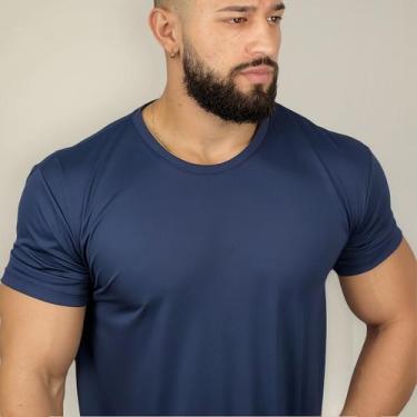 Imagem de Camiseta De Corrida Dry Fit Masculina Lisa - Treino Academia - LABELA 