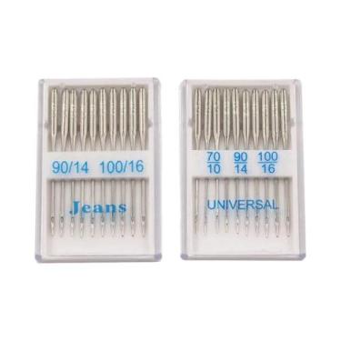 Imagem de Agulhas Para Máquina De Costura Singer Brother Janome Varmax 20 Peças 