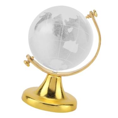 Imagem de Aramox Globo de Vidro de Cristal, Esfera Redonda do Mapa do Mundo da Terra, Decoração de Escritório Doméstico, Com Material Livre de Bolhas, para Presentes Sofisticados e Adereços (GOLD)