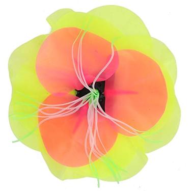 Imagem de Ainoli aquário artificial plantas aquáticas decoração tanque de peixes paisagismo multicolorido flor de lírio de água de lótus (Amarela)