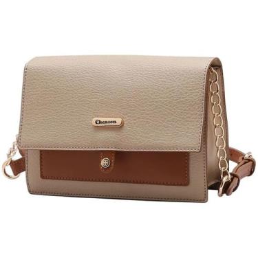 Imagem de Bolsa Feminina Elegante Alça Corrente Ajustavel Chenson, Nude, UN