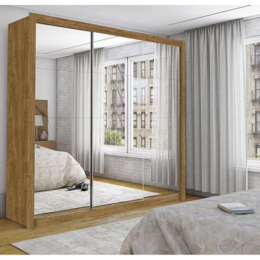 Imagem de Guarda Roupa Isabela Com Espelho Cinamomo - Carioca Móveis