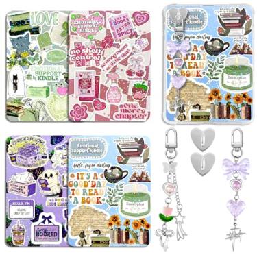 Imagem de 8 peças de inserções de corrente para Kindle inserções de papel cartolina para e-reader, capa transparente, acessórios de decoração fofos, pingentes colorsoft e-reader, capa traseira, inserção para