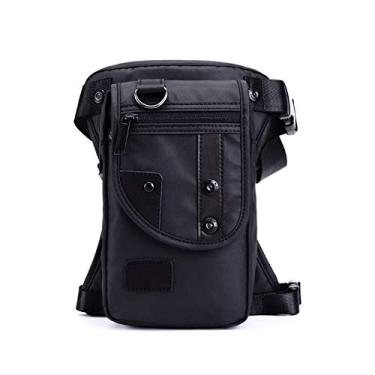 Imagem de Bolsa de perna de ciclismo, bolsa de cintura multifuncional, bolsa de perna masculina, pochete à prova d'água, bolsa de ombro para viagem, motocicleta, bumbum, quadril 623, Uma cor, Black