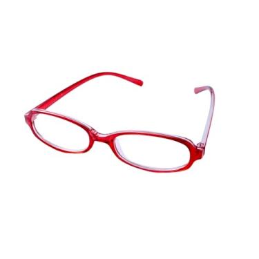 Imagem de BOBUXLIIN Óculos falsos moda sem prescrição óculos transparentes para mulheres para 2024 armação de óculos na moda, Vermelho, M