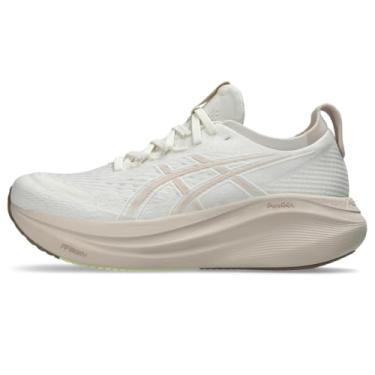 Imagem de ASICS Tênis de corrida feminino Gel-Nimbus 27, Creme/bege mineral, 38