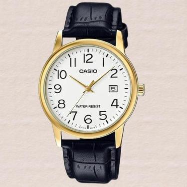 Imagem de Relógio Casio Masculino Analógico Dourado MTP-V002GL-7B2UDF