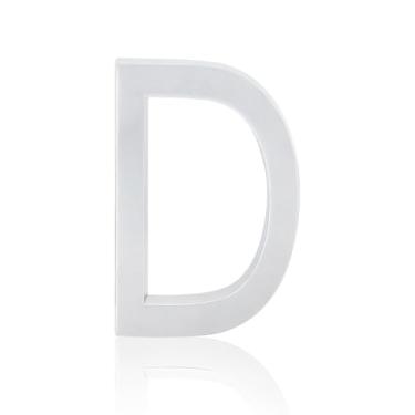 Imagem de NumRealm Números de casa, letras de números de caixa de correio 3D à prova d'água, endereço externo autoadesivo, jardim, apartamento, hotel, prata (D)