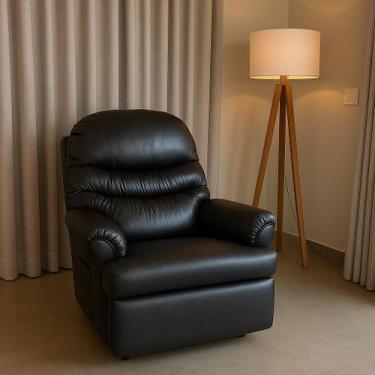 Imagem de Poltrona Do Papai Vovô Realeza Reclinável Retrátil Sofá material sinté