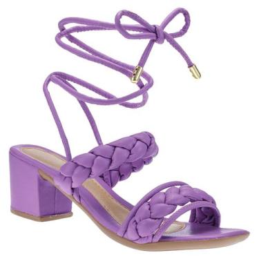 Imagem de Sandália Feminina Trançada de Amarrar Com Salto Bloco - Kokota Mania, 