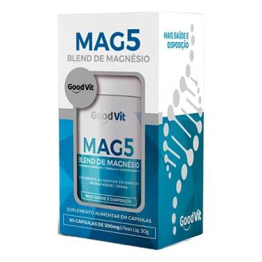 Imagem de Mag 5 Blend De Magnésio 60 Cps 500 Mg - Good Vit, Sem Sabor