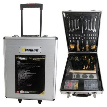 Imagem de Jogo De Ferramentas Titanium Com 254 Peças E Maleta Com Roda