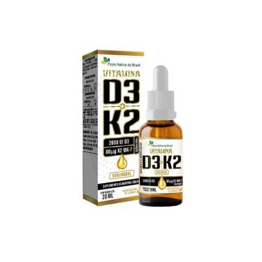 Imagem de Vitamina D3 2000ui + Vitamina K2 20ml Laranja Flora Nativa-Unissex