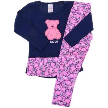 Imagem de Roupa Infantil Inverno Menina Conjunto Meia Estação - ANALÊ, Marinho b