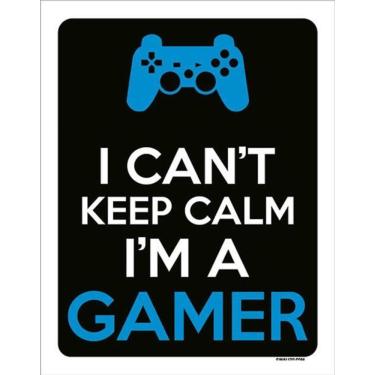 Imagem de Kit 10 Placas I Can`T Keep Calm Gamer Ps 36X46