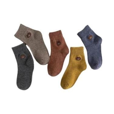 Imagem de Meias De Algodão Listradas Com Desenhos Animados Para Crianças, 5 Pare