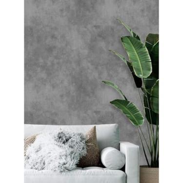 Imagem de Papel de Parede Madeira Ripado Mármore Adesivo Lavável 5m 10m 15m 20m AutoColante Sala Quarto Móveis(Cimento Queimado,10 Metros (2 rolos))