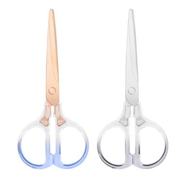 Imagem de Honagu Tesouras, tesouras de aço inoxidável de acrílico transparente, tesouras profissionais de escritório para casa, escola, escritório, faça você mesmo, corte de tecido de costura, uso geral, 2