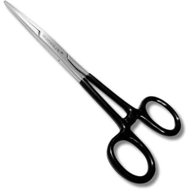 Imagem de Alicate de pesca profissional de aço inoxidável, alicate de ervilha, cabo preto multiuso, pacote com 1 peça (reto 16 cm)