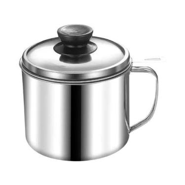 Imagem de Pote De Aço Inoxidável Com Filtro Para Óleo E Base, Recipiente De Arma