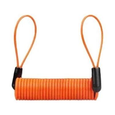 Imagem de Cadeado De Cabo Antifurto Para Bicicleta De 1,2m Com Alarme De Mola E 