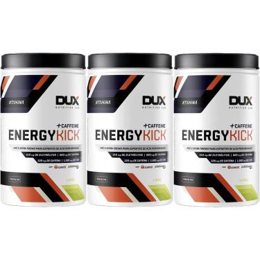 Imagem de Kit 3X Energy Kick + Caffeine - 1000g Limão - Dux Nutrition-Masculino