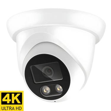 Imagem de Câmera IP Externa 4K 8MP POE H.265 Onvif 2.8mm Com Visão Noturna Color