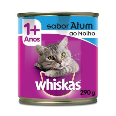 Imagem de Ração Úmida Whiskas Lata Atum ao Molho para Gatos Adultos 290 g