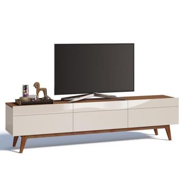 Imagem de Rack Classic 218cm 3 Gavetas Off White Freijó Imcal