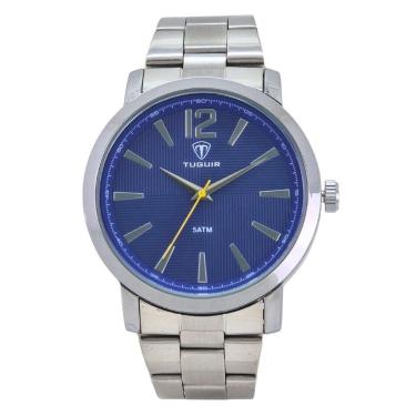 Imagem de Relógio Masculino Tuguir Analógico TG118 Prata e Azul-Masculino