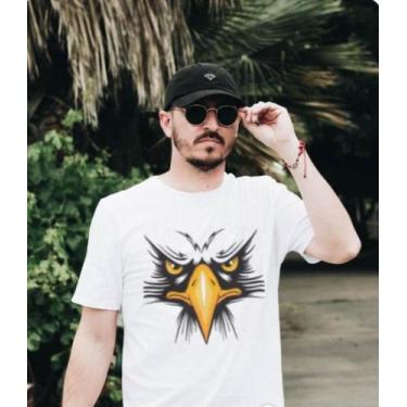 Imagem de Camiseta Estampa Águia Imponente,Força, Atitude e Estilo Poliéster - N