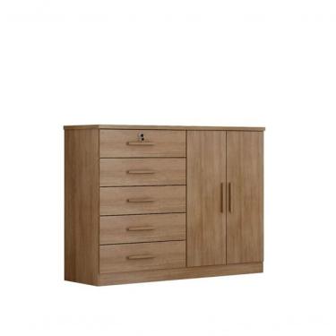 Imagem de Comoda Novo Horizonte Space Plus 5 Gavetas Cumaru Cumaru S/voltagem