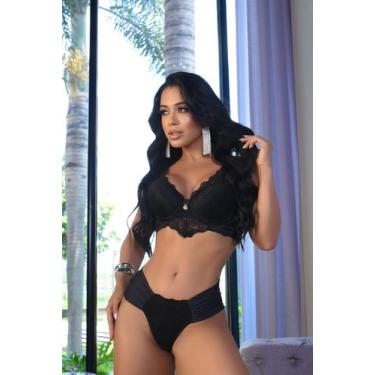 Imagem de Conjunto lingerie vitória, trabalhado em renda - Múltipla Intimates, P
